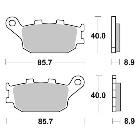 SBS LS Sintered Rear Brake Pads 657LS [Open Box]