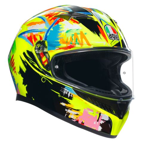 AGV K3 Rossi Winter Test 2019 Helmet Black/Yellow/Green / XL [Open Box]