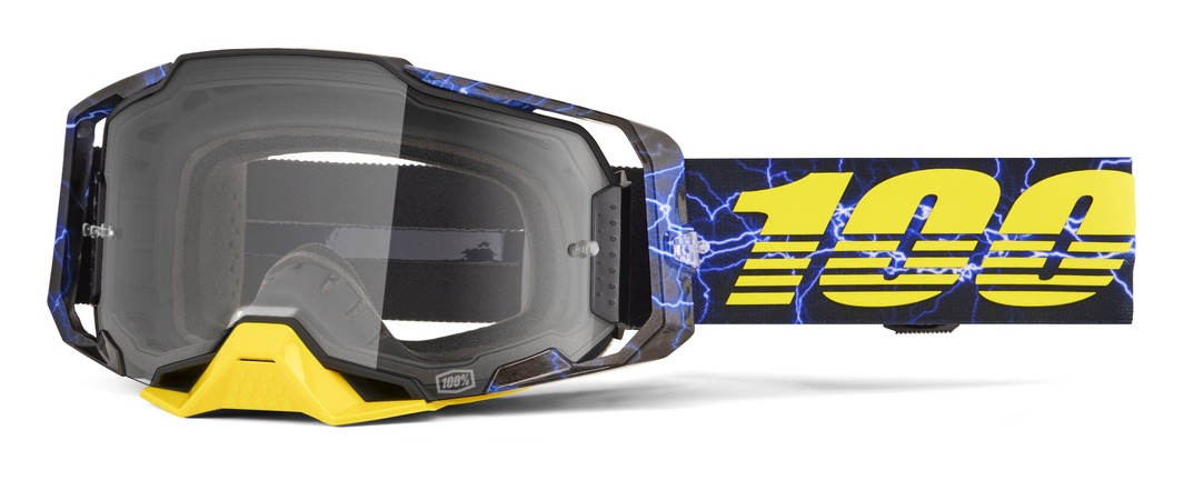 小物 ayameLAYS 100% Armega MX Goggles - Black w/ Gold Mirror Lens
