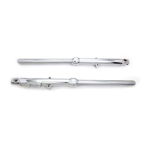 V-Twin Mfg. 39mm Fork Slider Assembly For Harley FX / XL 2000-2004 Chrome [Previously Installed]