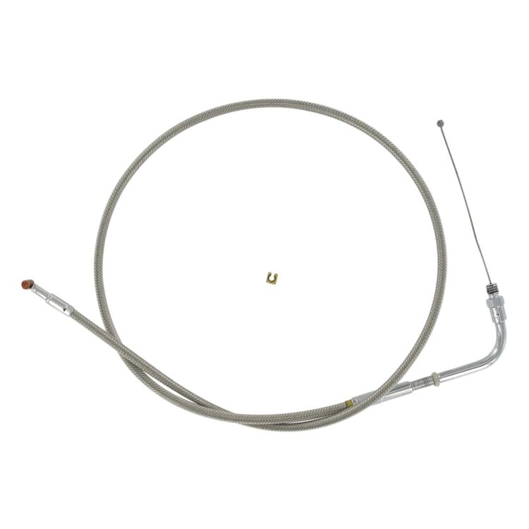 Barnett Stainless Steel Throttle Cable For Harley 1981-1989 +6" [Open Box]