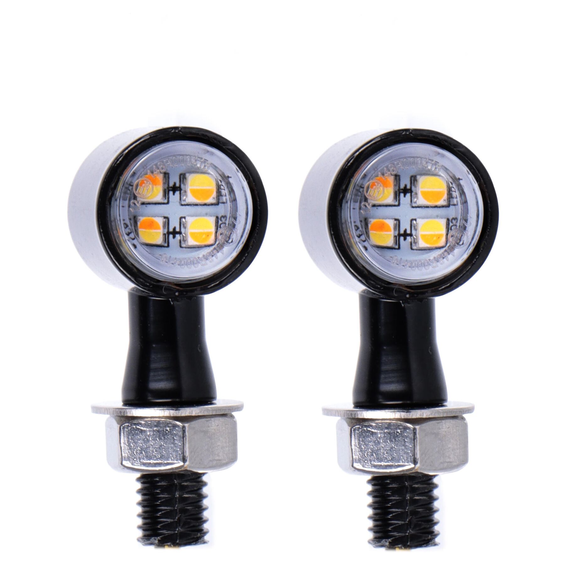 Milwaukee Twins LED Amber / White Turn Signal Set