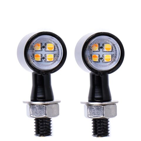 Milwaukee Twins LED Amber / White Turn Signal Set