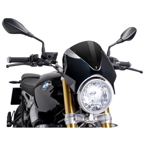 Puig Naked New Generation Windscreen BMW R Nine T 2014-2020 Black [Open Box]