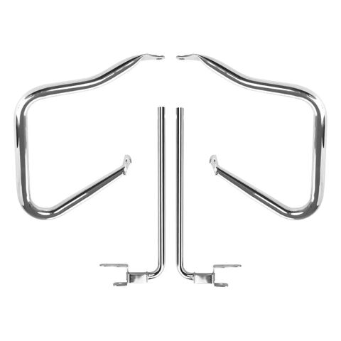 HogWorkz 1.25" Pork Chop Saddlebag Guards For Harley FLHX / FLTRX 2023-2025 Chrome [Previously Installed]