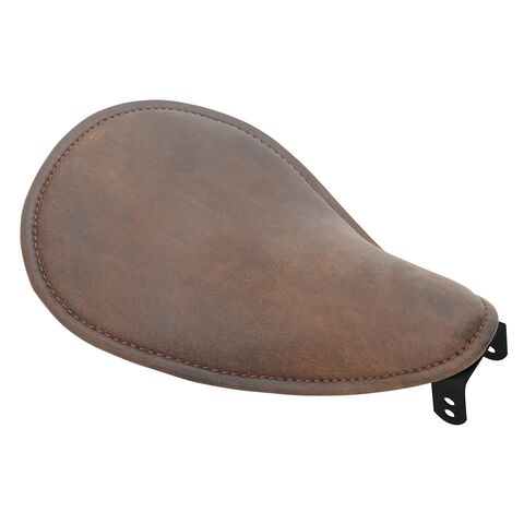 Drag Specialties Spring Solo Seat Black / Smooth Solar Reflective Leather / Large / 15.5" x 12.25" [Open Box]