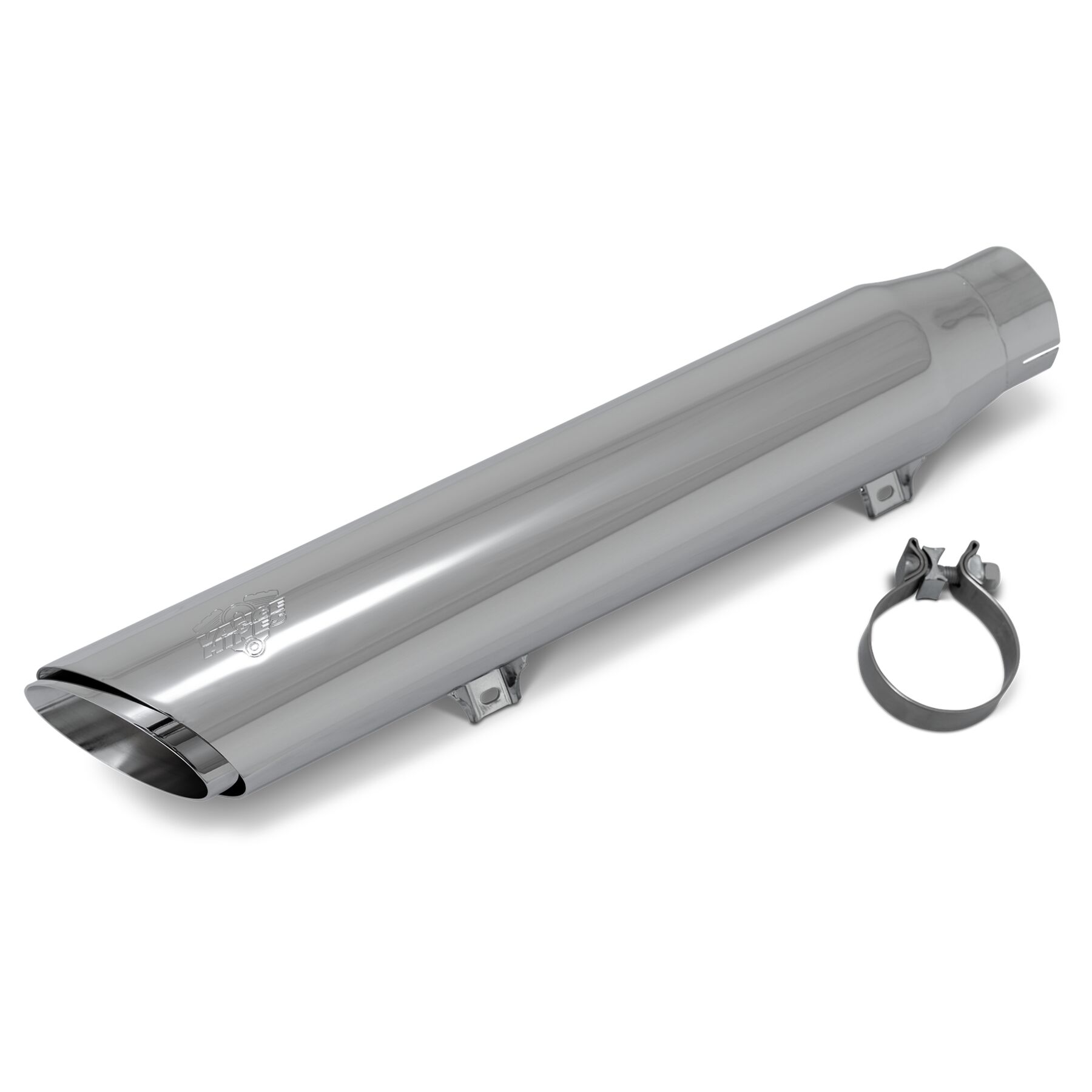 Vance & Hines 4 Round Twin Slash Slip-On Muffler For Harley Softail 20