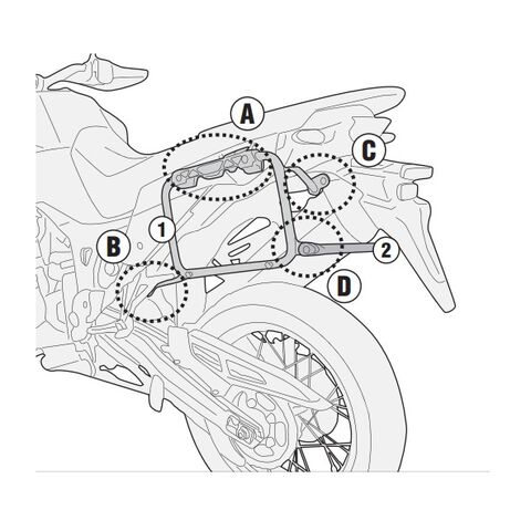 Givi PL1161CAM Side Case Racks Honda Africa Twin / Adventure Sports 2018-2019 For Adding To Givi Top... [Open Box]