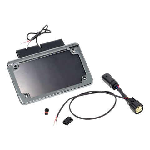 Namz Saddlebag Tag Holder With Illuminated License Plate Frame For Harley Touring 2014-2025