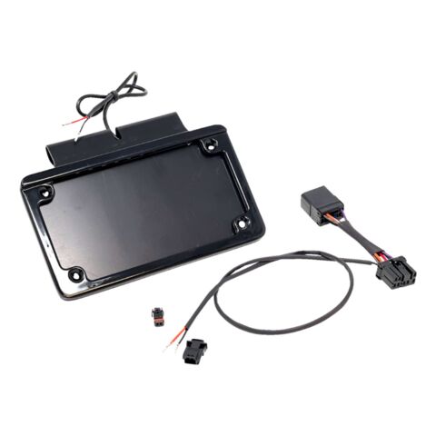 Namz Saddlebag Tag Holder With Illuminated License Plate Frame For Harley Touring 1997-2013