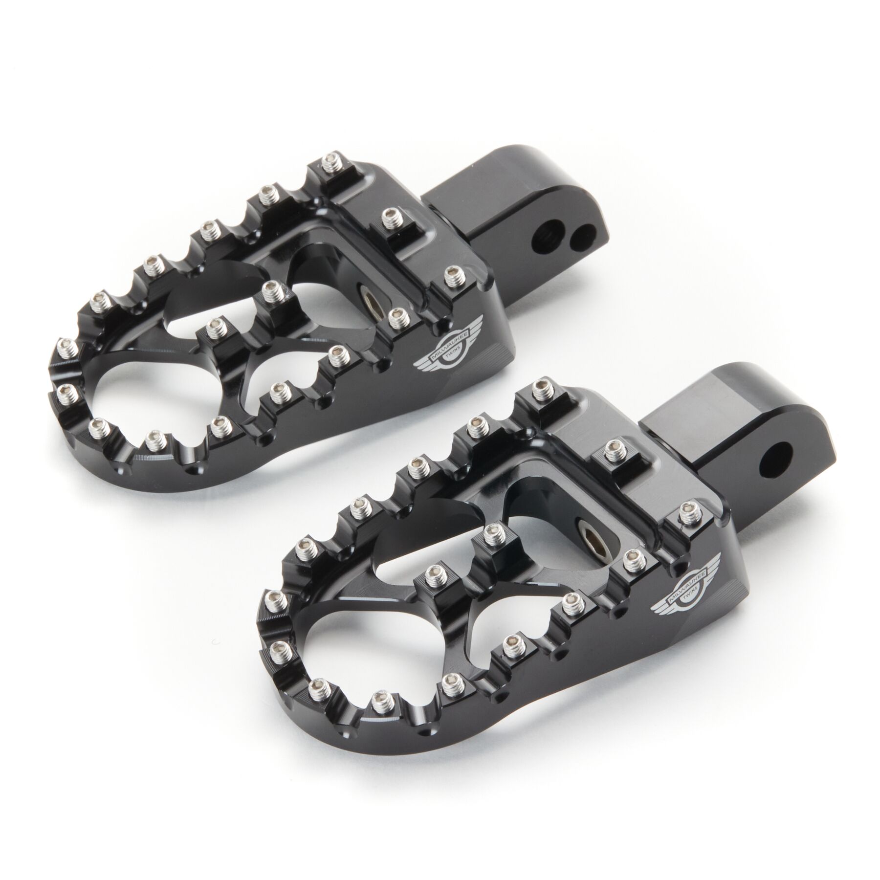 Milwaukee Twins MX Style Passenger Pegs For Harley Softail 2018-2026