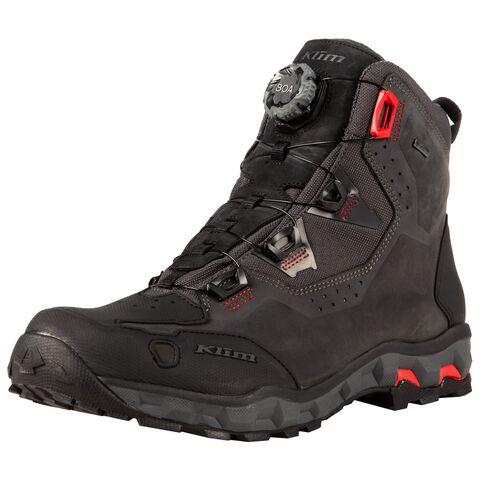 Klim Outlander GTX Boots Asphalt/High Risk Red / 8 [Blemished - Very Good]