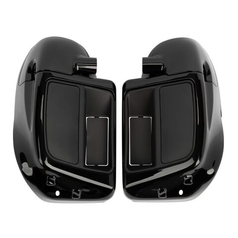HogWorkz OE Color Matched Rushmore Style Lower Vented Fairings For Harley Touring 2014-2025 Vivid Bla... [Open Box]