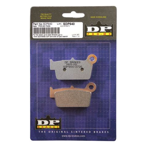 DP Brakes Pro MX Rear Brake Pads KTM / Husqvarna / Husaberg / Yamaha / BMW / Gas Gas Rear [Open Box]