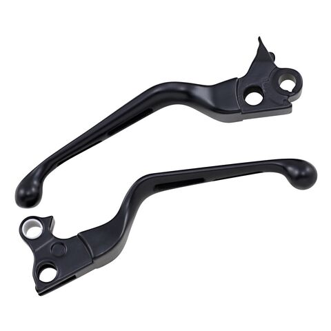 Drag Specialties Slotted Wide Blade Levers For Harley BT / XL 1996-2017 Black / Lever Set [Blemished - Very Good]