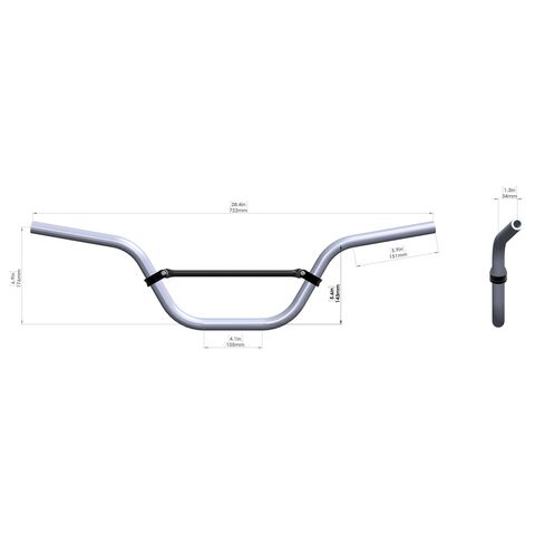 BBR Motorsports 7/8" MX Handlebar BBR MX Bend [Open Box]