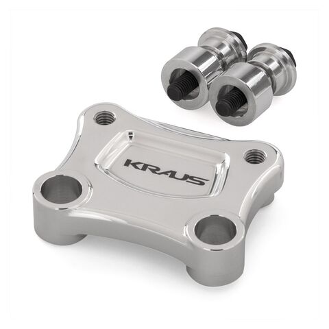 Kraus T-Rex Pull Back Plate For Harley Dyna / FXR 1982-2017 Black Anodized [Open Box]