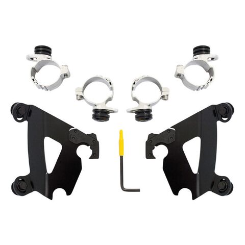 Memphis Shades Cafe Fairing Trigger-Lock Mount Kit For Harley Sportster Super Low 2011-2019 Black [Previously Installed]