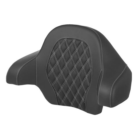 Saddlemen RoadSofa LS Lattice Stitch Tour Pack Backrest Pad For Harley Touring 2014-2026 White Stitch [Open Box]