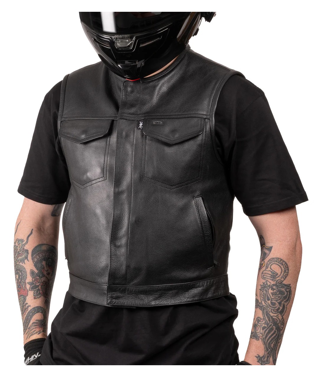 Thrashin Supply Encinal Shorty Leather Riding Vest - RevZilla