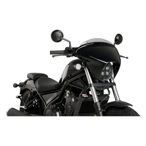 Puig Batwing SML Fairing Honda Rebel 500 2020-2025 Clear/Gloss Black / Sport [Open Box]