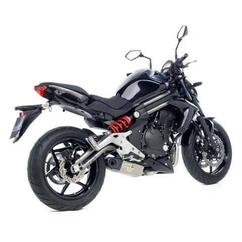 LeoVince Underbody EVO II Exhaust System Kawasaki Ninja 650 / ER6N / Versys 650 Stainless Steel/Carbon Fiber [Previously Installed]