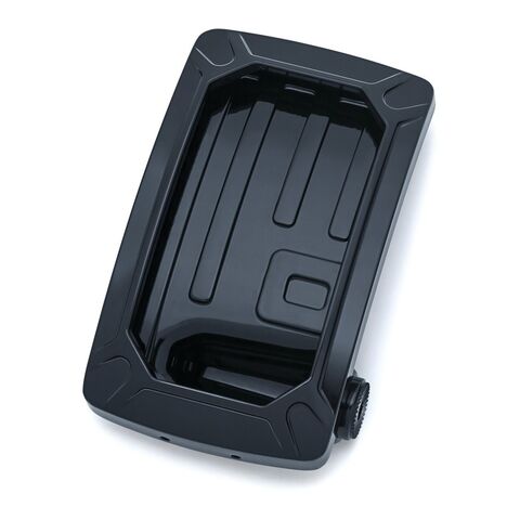 Kuryakyn Universal Nova Side-Mount License Plate Frame Vertical / Gloss Black [Previously Installed]