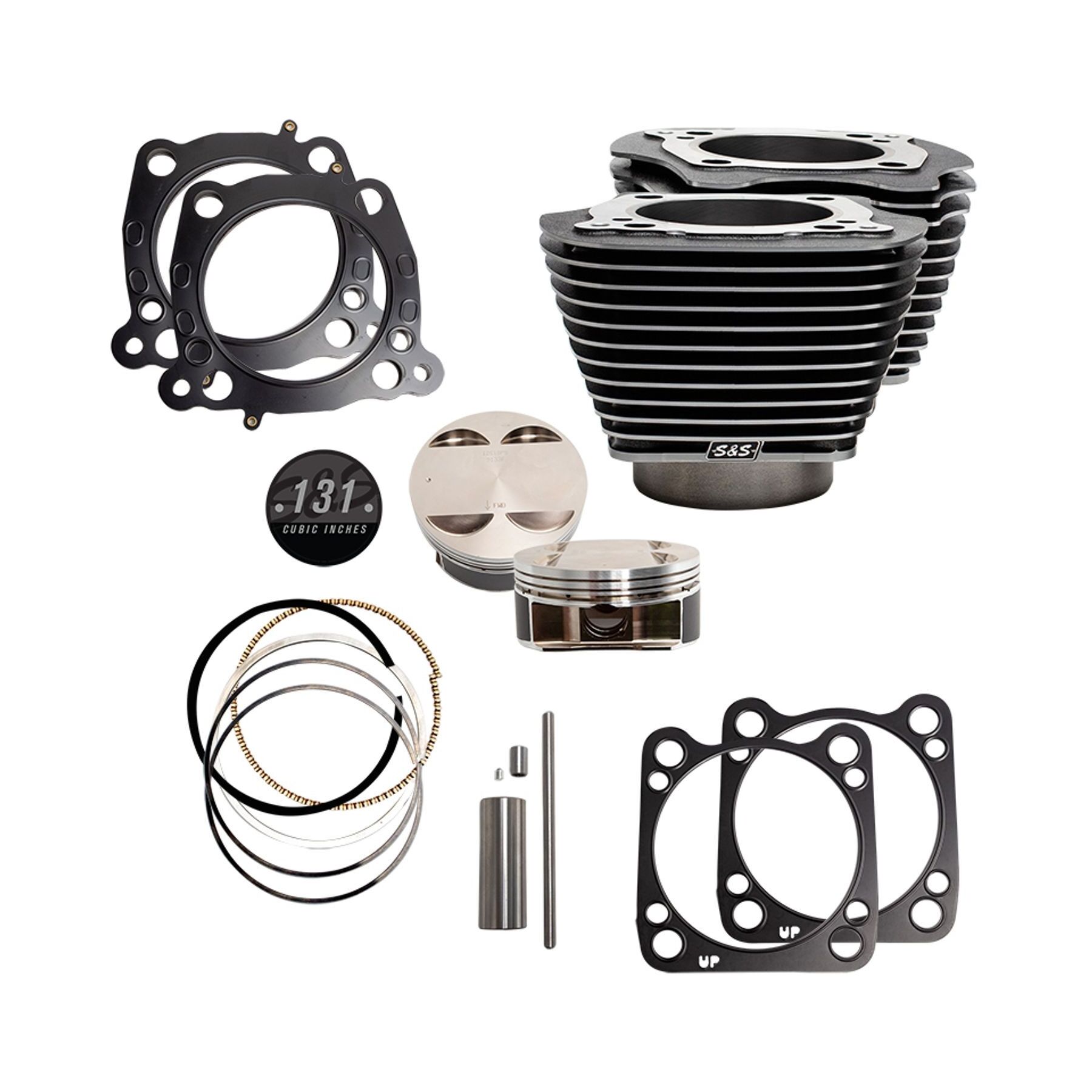 S&S Cycle 131 Big Bore Stroker Cylinder & Piston Kits For Harley Milwa