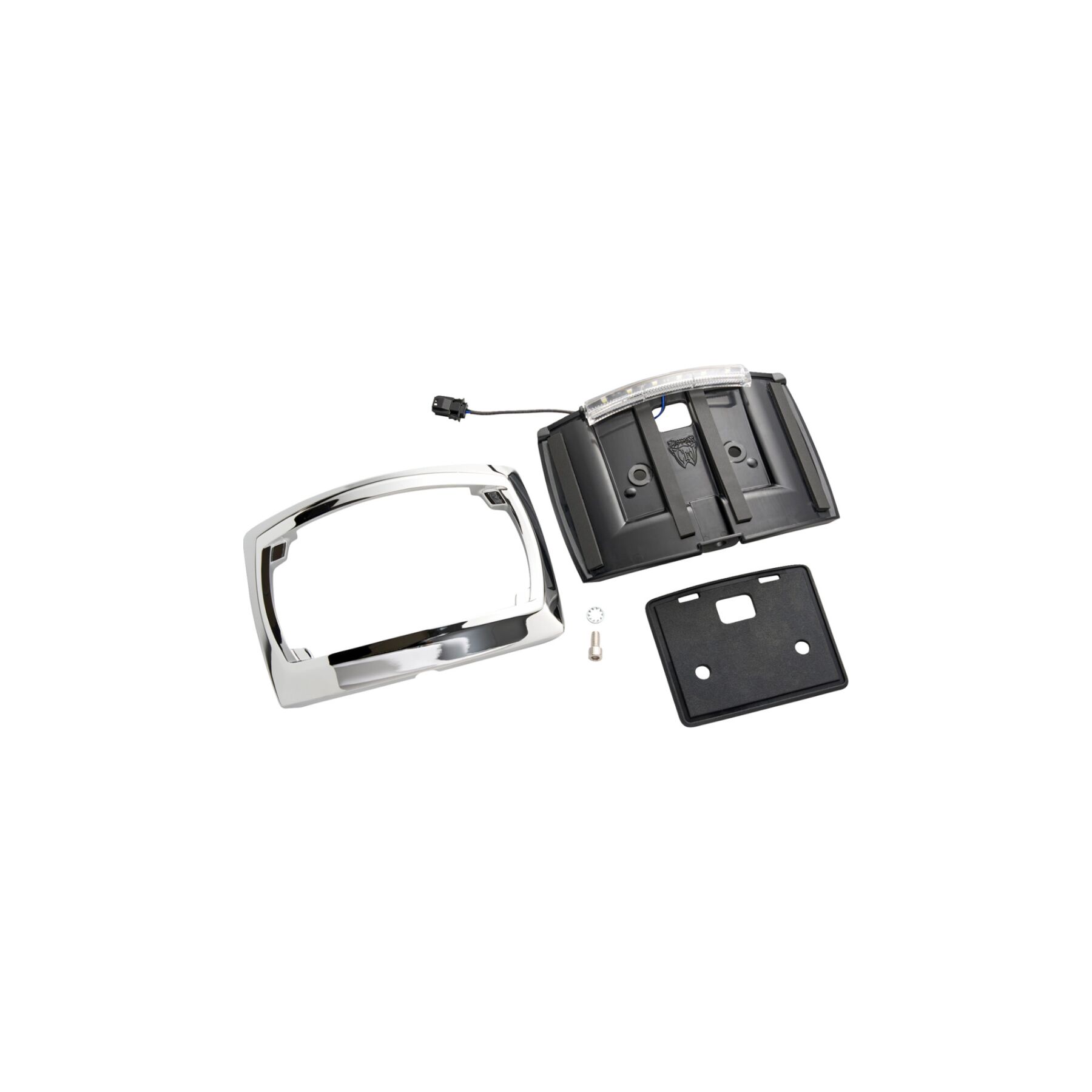 Ciro Curved LED License Plate Frame For Harley FLHX / FLTRX 2023-2026