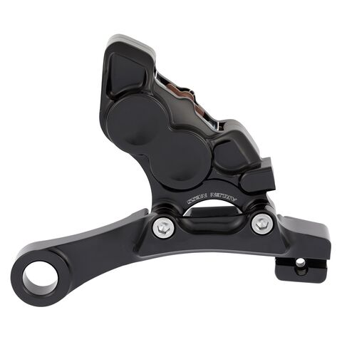 Arlen Ness Rear 4 Piston Caliper & Bracket Kit For Harley Touring 2008-2025 Black [Open Box]