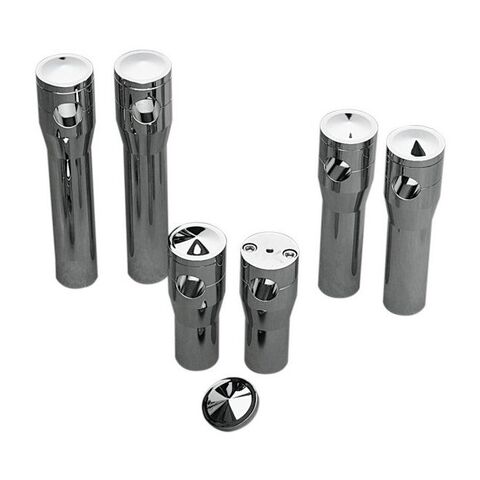 Accutronix 1" Risers For Harley Springer 4" Tall / Chrome [Previously Installed]