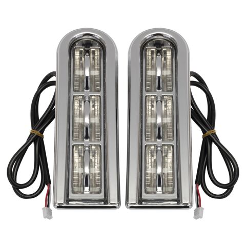 HogWorkz LED Saddlebag Filler Inserts For Harley Touring 2014-2025 Chrome [Open Box]