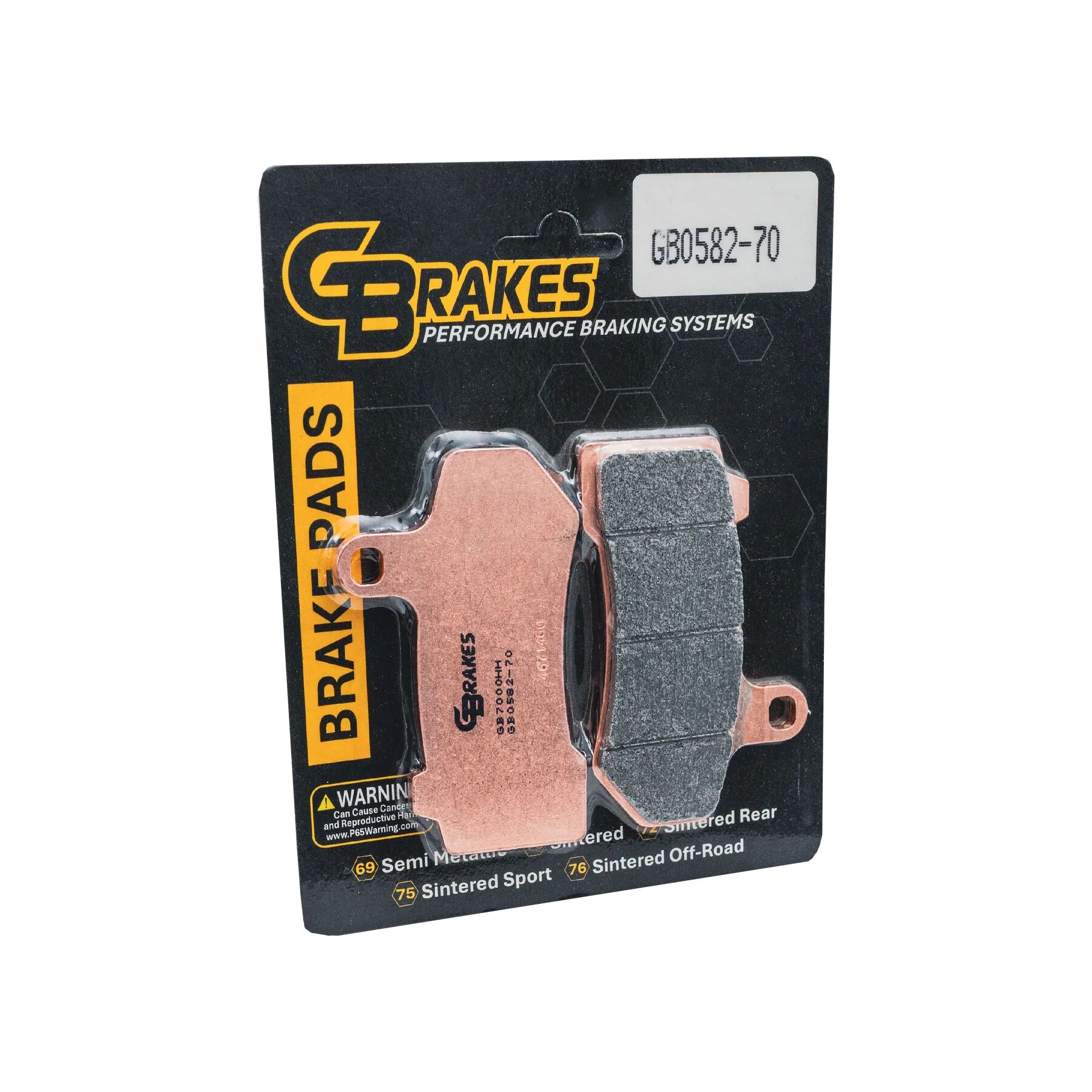 GBrakes HH Sintered Front / Rear Brake Pads GB0582-70 For Harley Touri