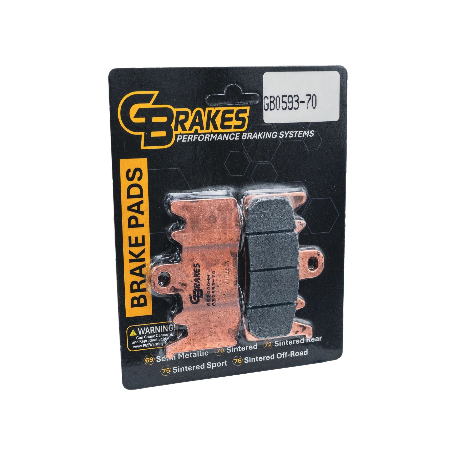 GBrakes HH Sintered Front Brake Pads GB0593-70