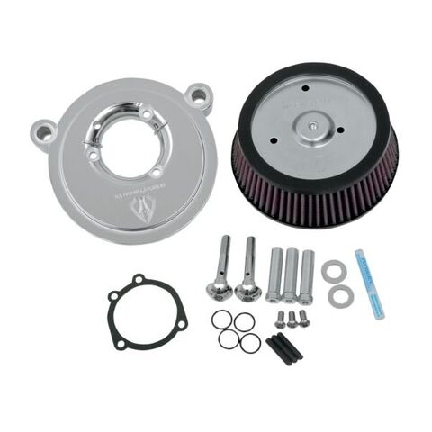 Arlen Ness Naked Stage 1 Big Sucker Air Cleaner For Harley Twin Cam 1999-2015 Standard Air Filter / Natural Backi... [Previously Installed]