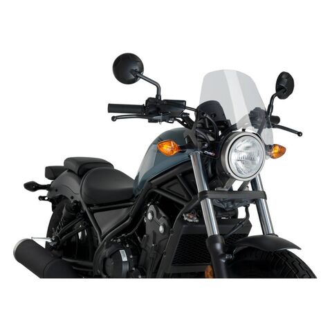 Puig Naked New Generation Windscreen Honda Rebel 300 / 500 2017-2025 Clear [Open Box]