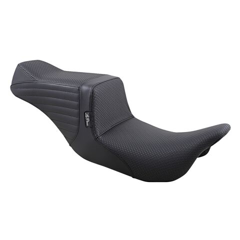 Le Pera Tailwhip Basket Weave 2-Up Seat For Harley Touring 2008-2025 Standard [Demo - Good]