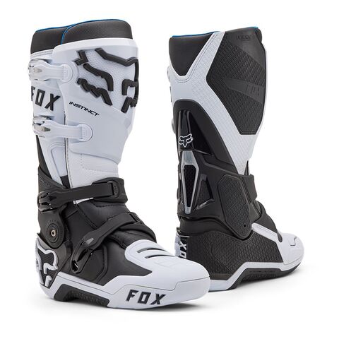 Fox Racing Instinct Boots (12) White/Black / 10 [Blemished - Good]
