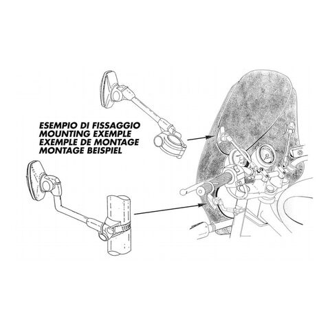 Givi D45 Fit Kit For A31 / A34 Universal Windshield Fit Kit Only [Open Box]