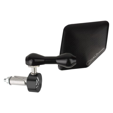 Driven Racing Halo Bar End Mirror Black / Left Side [Open Box]