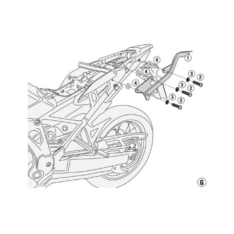 Givi 1179FZ Top Case Support Bracket Kit Honda Africa Twin 2020-2025 1179FZ Rack Only / Black [Demo - Acceptable]
