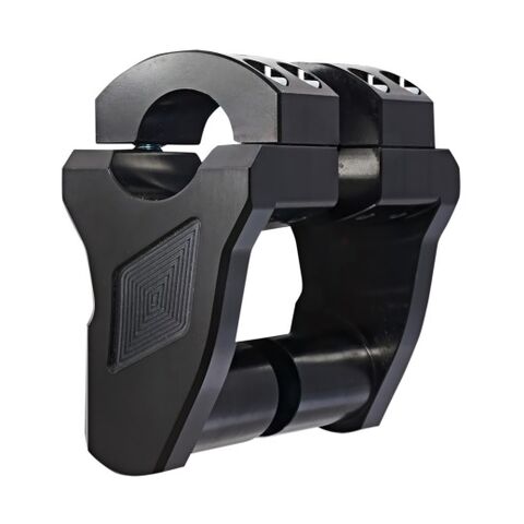 Rox Extended Stem Pivoting Risers For 1" Handlebars 2" Tall / Machine Finish Aluminum [Open Box]