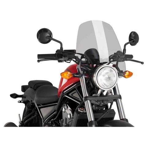 Puig Touring Naked New Generation Windscreen Honda Rebel 300 / 500 2017-2026 Light Smoke [Open Box]