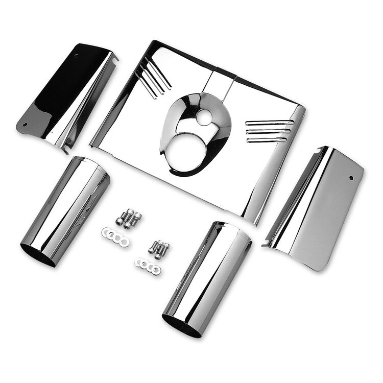 Milwaukee Twins Fork Tins For Harley Softail 1986-2017 Chrome [Previously Installed]