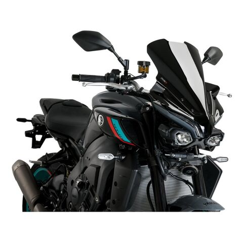 Puig Touring Naked New Generation Windscreen Yamaha MT-10 / SP 2022-2025 Black [Open Box]