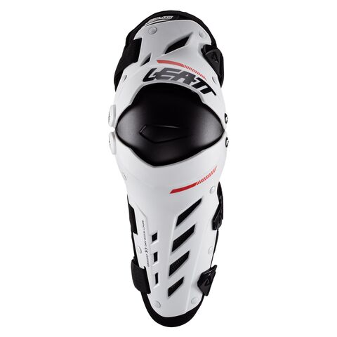 Leatt Dual Axis Knee / Shin Guards White/Red / 2XL [Open Box]