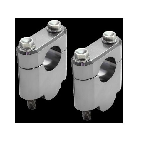 Zeta 7/8" Handlebar Risers 30mm Rise / Silver [Previously Installed]