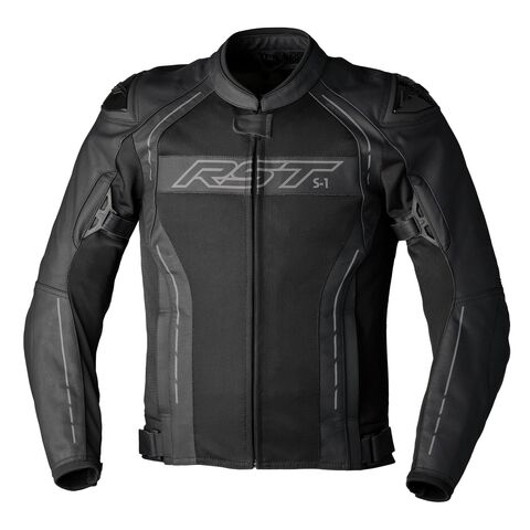 RST Moto S-1 Mesh CE Leather Jacket Black/Black / LG [Open Box]