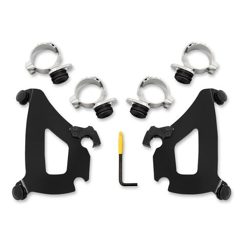 Memphis Shades Bullet Fairing Trigger-Lock Mount Kit For Indian Scout 2015-2026 Black [Previously Installed]