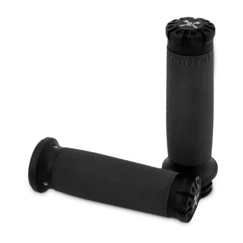 Burly Brand Hawk Billet Grip Set For Harley With Throttle by Wire
